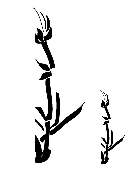 Fbamboo, black and white drawing