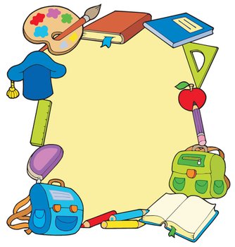 School Frame Cartoon