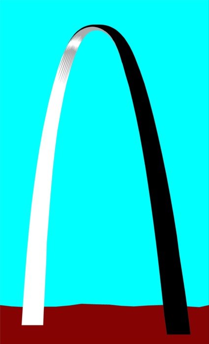 arch on a blue background