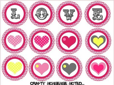 Free Printable Valentine Cupcake Toppers