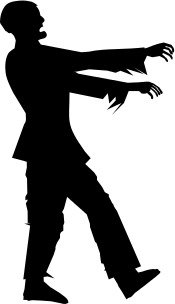 Zombie Silhouette Clip Art N12