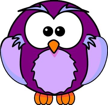 Purple Owl Clip Art N10