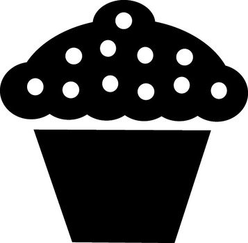 Polka Dot Cupcake Clip Art N4