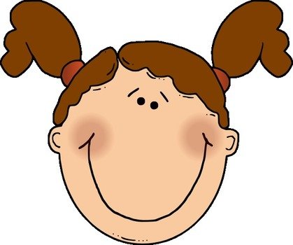 Cartoon Girl Face Clip Art N43