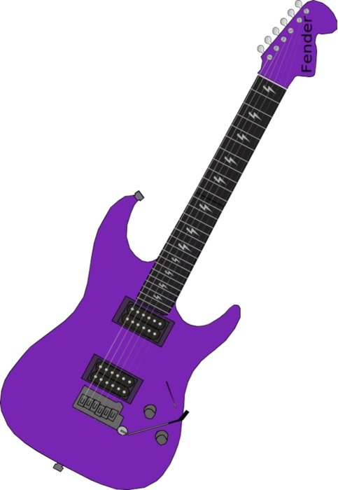 Purple Guitar drawing