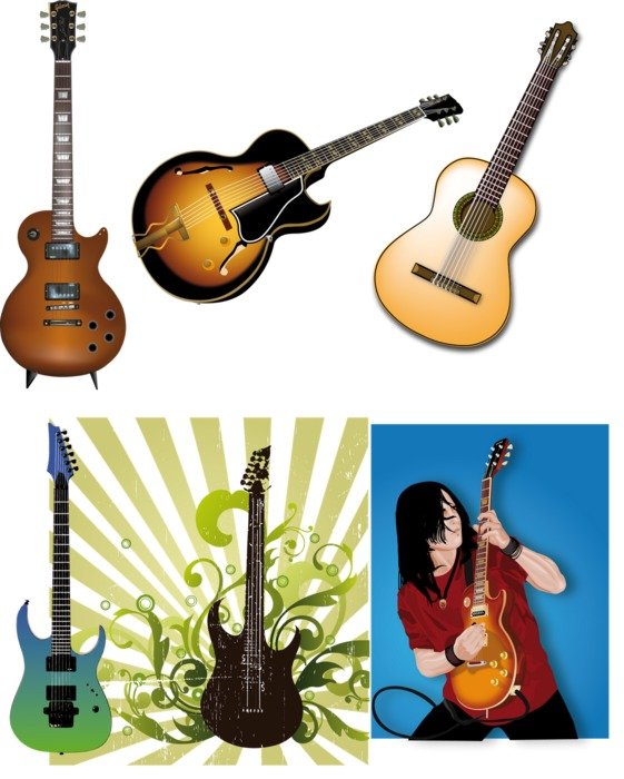 Pack Guitarras drawing