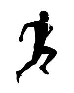 Running man as a Silhouette