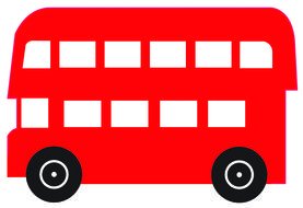 red Bus Icon drawing