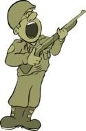 Saluting Soldier drawing