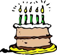 Happy Birthday Cake Clip Art drawing