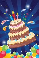 Cake Happy Birthday drawing