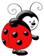 ladybug drawing on a transparent background