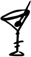 Martini Glass Clip Art darwing