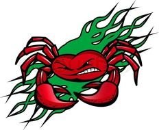 Cartoon red crab clipart