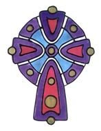 colorful celtic cross as a picture for clipart