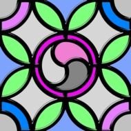 Stained Glass Patterns as graphic illustration