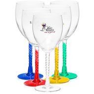 Logo Wine Glasses Laser Engraved Or Imprinted With Your Custom Design