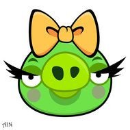 green pig head