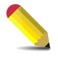 isolated yellow pencil