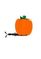Rabbit Pumpkin Clipart Large Size drawing