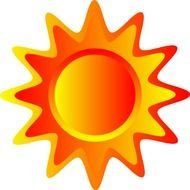Orange Sun Clip Art N9