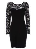 Long Sleeve Black Lace Dress
