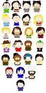 Clip art of South Park characters