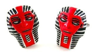 two plastic King Tut style Masks
