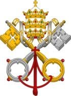 coats of arms of the Holy See and Vatican City, two crossed keys and a tiara