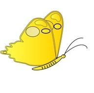 Yellow Butterfly Clip Art N22