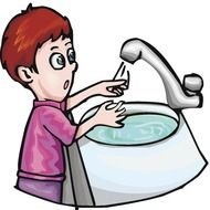 Hand Washing Clip Art drawing