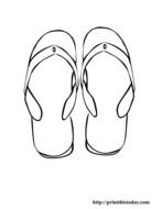 Flip Flop Coloring Pages Printable