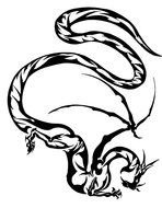 Tribal Dragon as a graphic illustration