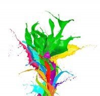 high colorful Splatter of Paint