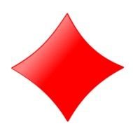 red rhombus playing card symbol