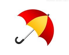 Red and yellow Umbrella clipart