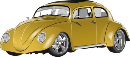Yellow Classic Volkswagen Beetle