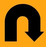 U Turn Sign as a picture for clipart