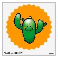 Cute Cactus Cartoon Wall Decal