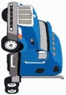 Cartoon blue truck clipart