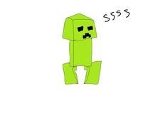 isolated green Minecraft creeper