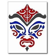 Kabuki Mask Tattoo