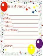 clipart of the Party Invitation