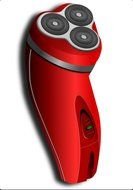 red three head Electric Razor, drawing