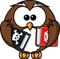 smart owl with books