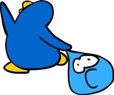 cartoon Blue Penguin