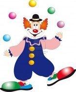 Clown Juggling Clip Art N9