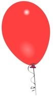 Red Balloon on stick, Clip Art