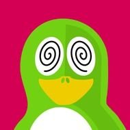 Penguin sick face clipart