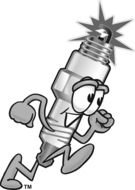 cartoon spark plug